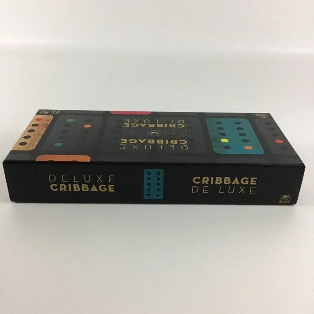 Deluxe Cribbage Family Board Game Cardinal Legacy Wooden Case Metal Movers 2020